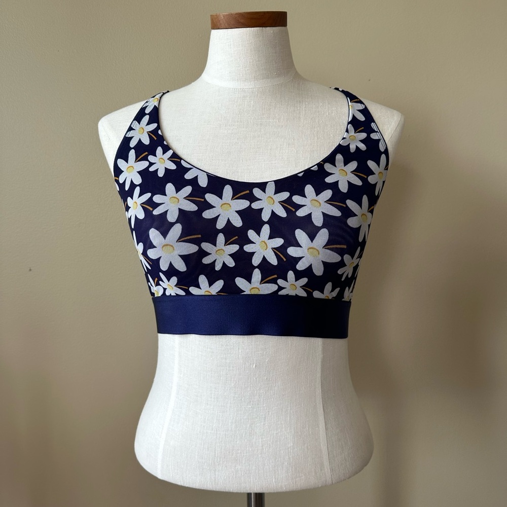 Mesh Daisy Print Parade Bralette